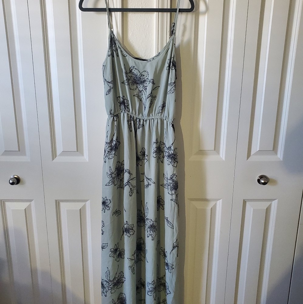 Green Floral Maxi Dress